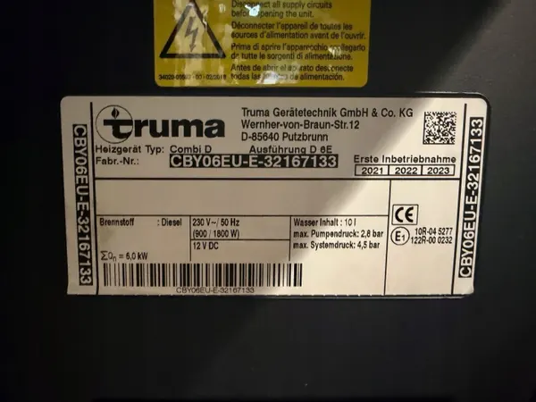 Aquecedor Diesel Truma D6E OEM CBY06EU-E-33332136 image 4