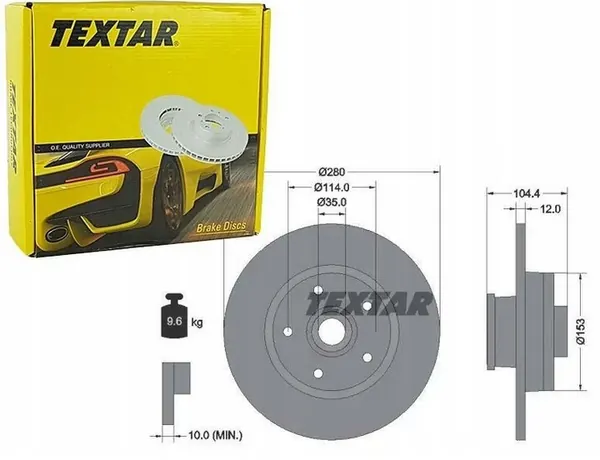 TEXTAR Achterremschijf 92268903 image 3