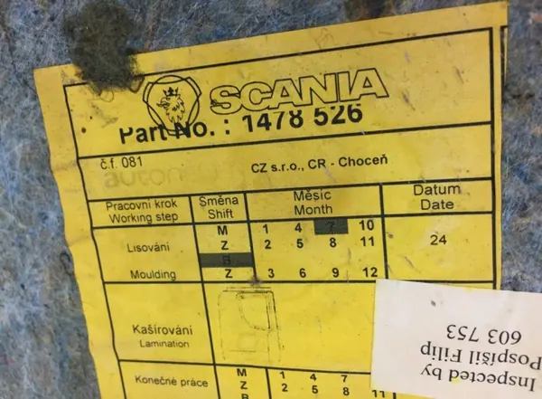 Scania cabine wandpaneel OEM 1478526 - Linkerkant image 6