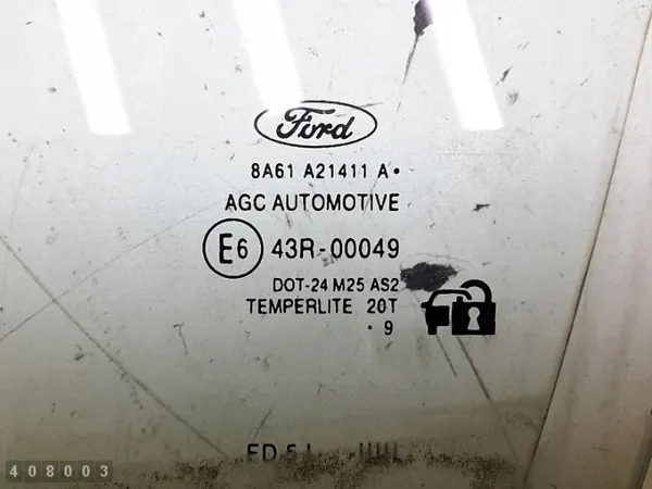 Ford Fiesta deur glas OEM e643r00049 - Gebruikt image 3