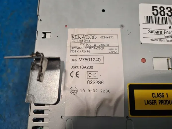 Subaru Forester II Radio OEM 86201SA200 - Gebruikt image 10