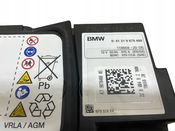 AGM-batteri OEM 9878488 12V 50Ah för BMW/MINI image 4