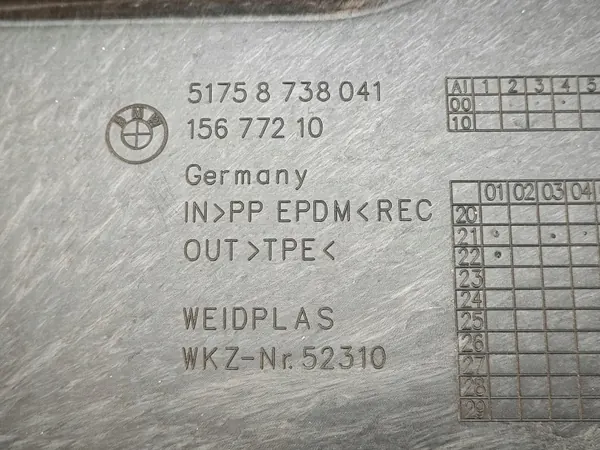 OEM 8738041 Vasen Alustasuojus BMW 4-sarjalle image 8