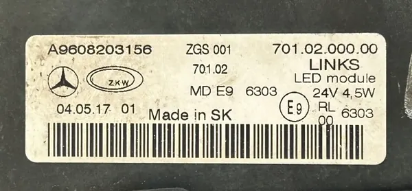 OEM A9608203156 + A9608202956 Halogéneo LED Esquerdo Mercedes image 9