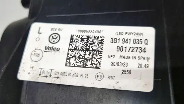 Vasen Full LED Ajovalo VW Passat B8 Lift image 4