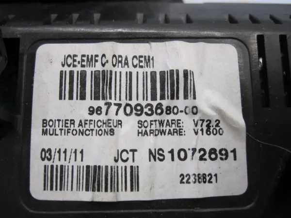 Citroen DS3 Näyttöruutu OEM 9677093680 - Käytetty image 7