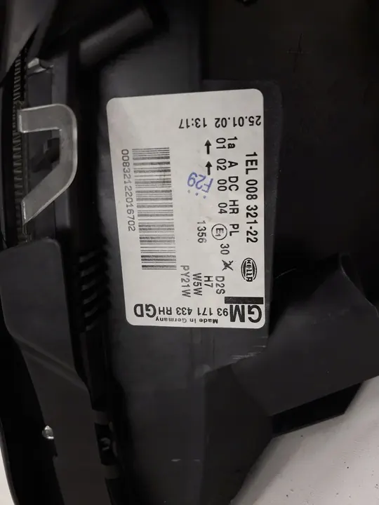 Opel Vectra C Faro Xenón Derecho OEM 93171433 image 6