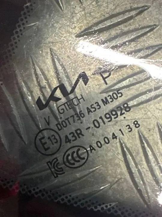 Begagnad Kia OE bakruta höger DOT736AS3M305 image 2