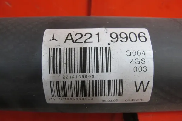 MERCEDES S-CLASS W221 5.5 V8 Voimansiirtoakseli 2214109906 image 10