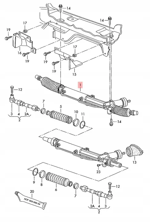 Caixa de direção para AUDI A4 B6 8E1422054A image 2