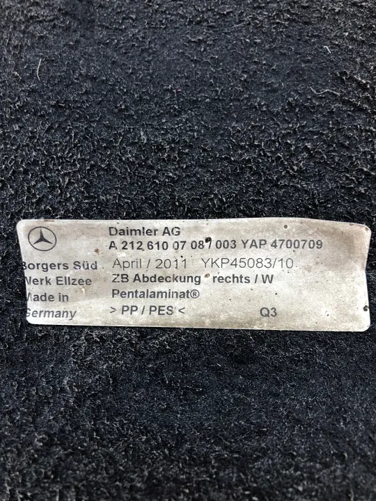 MERCEDES W218 Underbodsskydd Höger A2126100708 image 7