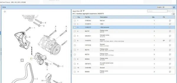 Volvo Remspännare OEM 31339830 - Begagnad image 6