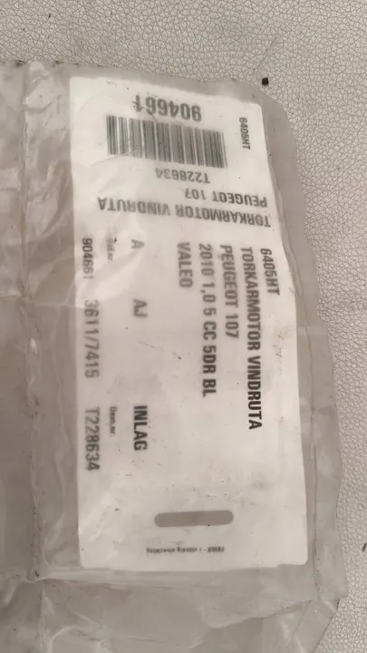 Tuulilasinpyyhkijän moottori Peugeot 107 6405HT image 3