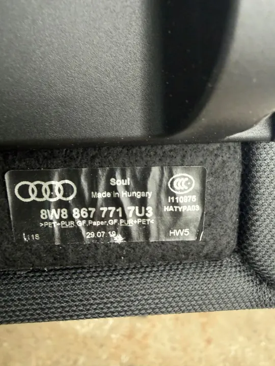 Estante trasera maletero Audi A5 F5 Sportback OEM 8W8867769 image 7