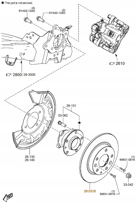 Rear Brake Disc Mazda CX-30 CX-5 Original image 4