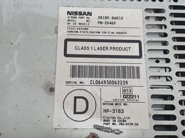 OEM 28185BA010 Troca CD para Nissan Primera P12 image 5