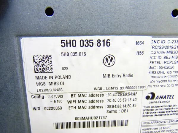 MIB3 Navigatielezer OEM 5H0035816 voor VW Golf 8 image 3