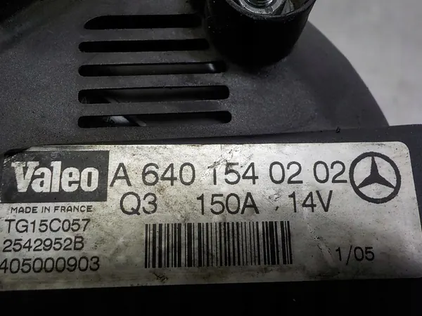 ALTERNATOR MERCEDES-BENZ W169 2.0 CDI A6401540202 image 4