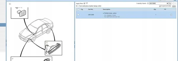 Takapuskuriheijastin VOLVO V40 Estate 30613666 image 7