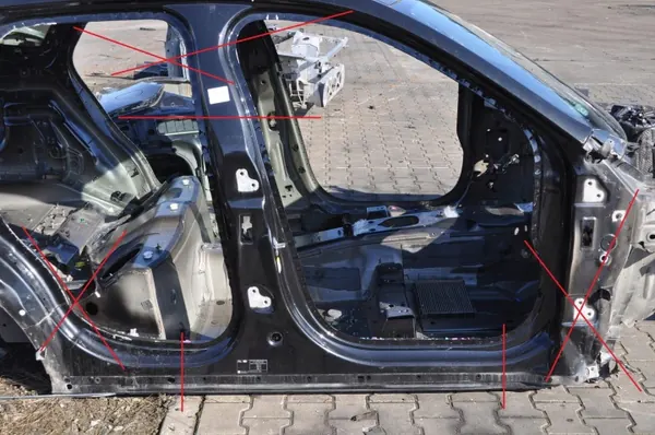 Pilar B derecho Jaguar F-Pace OEM 422708 Negro Santorini image 2