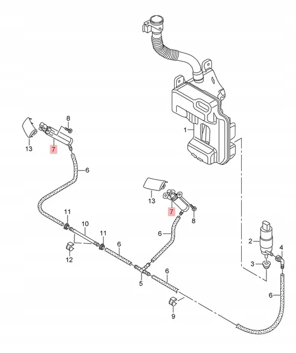 Audi A3 8V Rechter Koplampreiniger OE 8V0955102 image 2