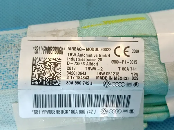 OEM 80A880742J Oikea Ilmatyynyverho Audi Q5 II image 10