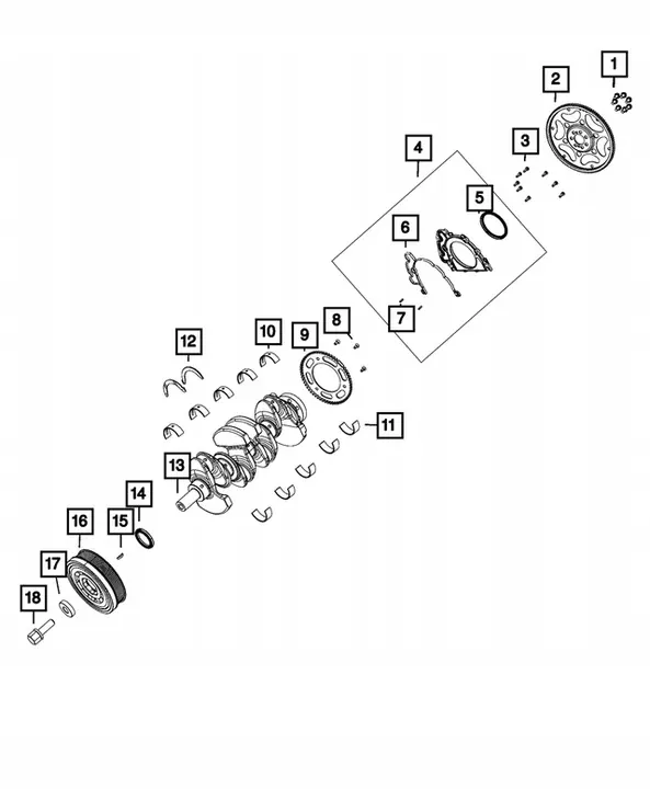 Pulley de vilebrequin Jeep Wrangler JL 2.0T 18+ Cherokee 2.0T 19+ OEM image 4
