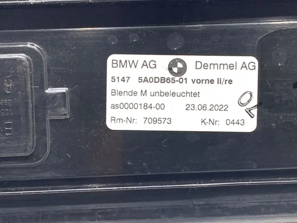 Couvre-bandeaux de seuil BMW G30 5A0DB65 OEM image 7