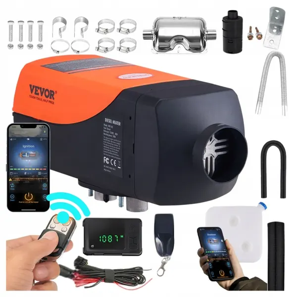 Calefactor Vevor 8kW 12V con Bluetooth y mando a distancia image 2