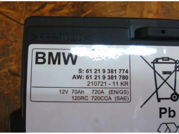 BMW AGM Accu OEM 9381774 9381780 70Ah 720A image 3
