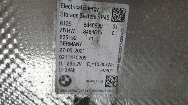 BMW OE hybridiakku 10kWh 34Ah X1 F48:lle image 9
