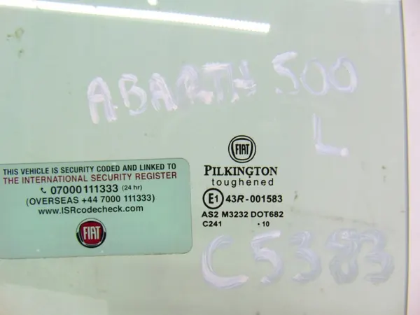 Vasen Etuoven Lasiohut OEM YC18347982145 Fiat 500 image 4