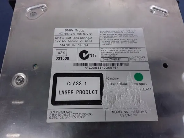 Lecteur de DVD BMW OEM 9196670 pour Série 7 F01/F02 image 3