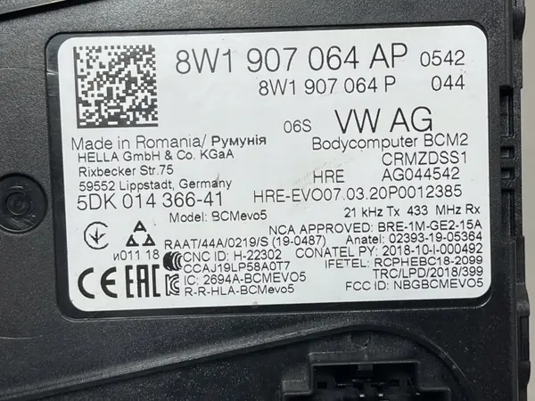 Gebrauchtes Komfortsteuergerät OEM 8W1907064AP image 6