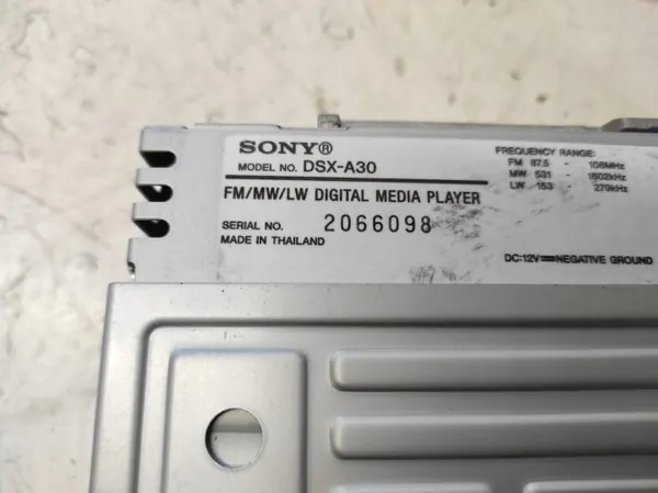 Autoradio Sony DSX-A30 CD AUX USB OEM RTEKO PAW1026 image 5