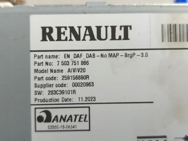 Radio Navigation Renault Kangoo 3 2023 OEM 259156690R image 7