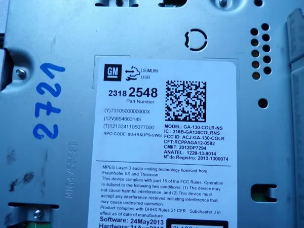 Rádio Opel Mokka usado OEM 23182548 image 3