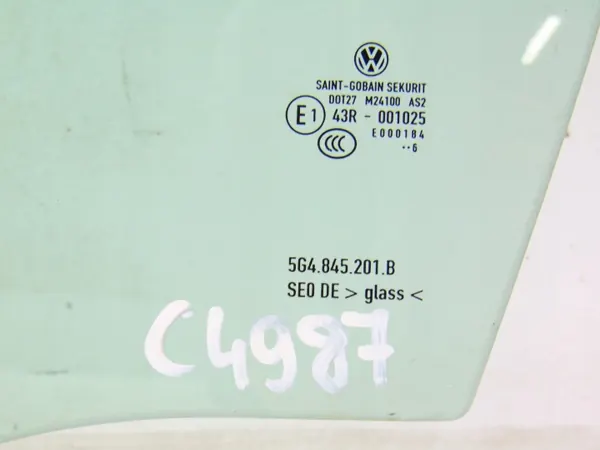 VW Golf VII 5D Vänster Framdörrglas OEM 5G4845201B image 4