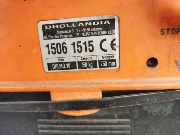 Hayon DHollandia 15061515 750kg Occasion image 6