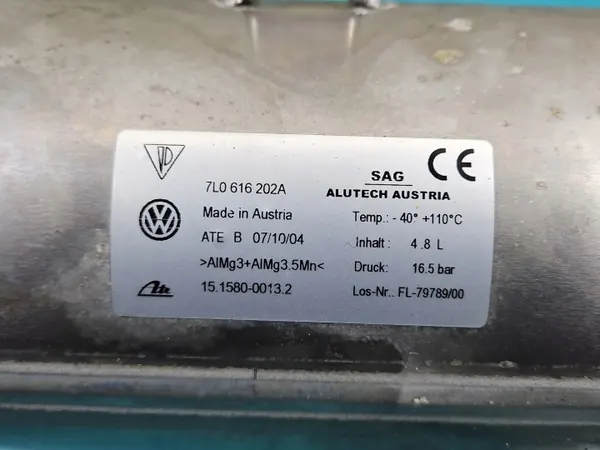 Tanque de ar OEM 7L0616202A para VW Touareg I 2.5 TDI image 3