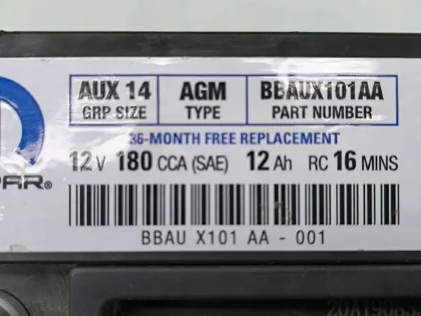 Batteri Chrysler OE X101AA - Begagnad, 1 Ah image 8