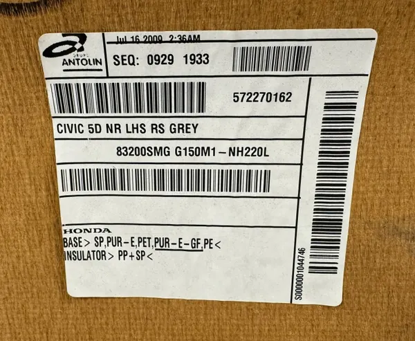 Innertak OEM 83200SMG G150M1-NH220L för Honda Civic image 10