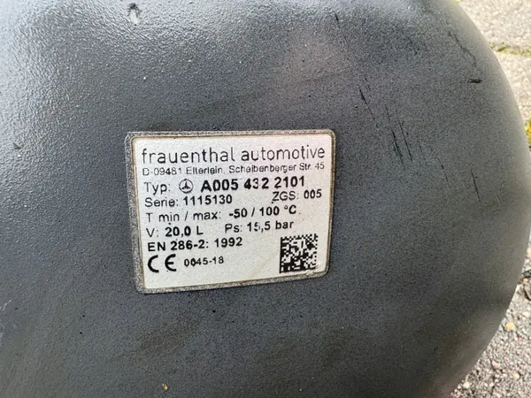 Tanque de ar 20L Mercedes Actros MP4 - Peça OEM image 4