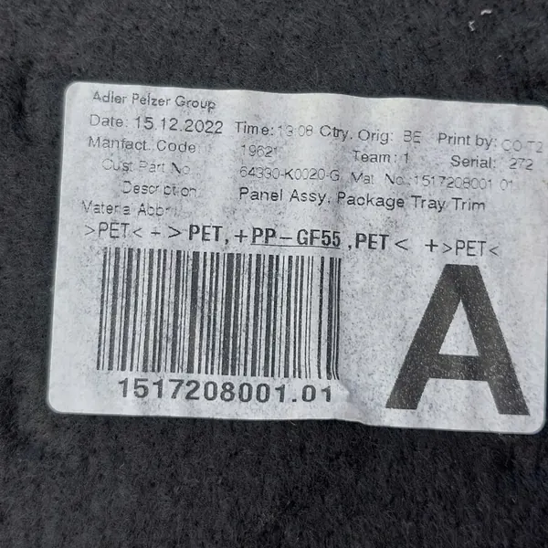 Toyota achterplank OEM 64330-K0020 - Gebruikt image 4