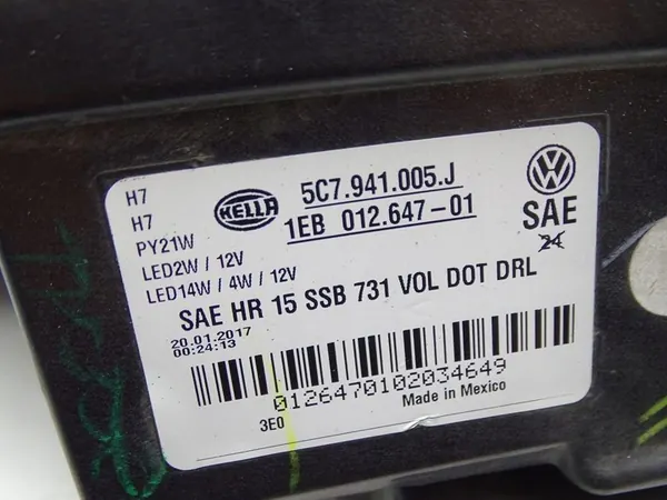 VW Jetta MK6 VI Lift 15-18 Farol Esquerdo + LED EUA 5C7941005J image 5