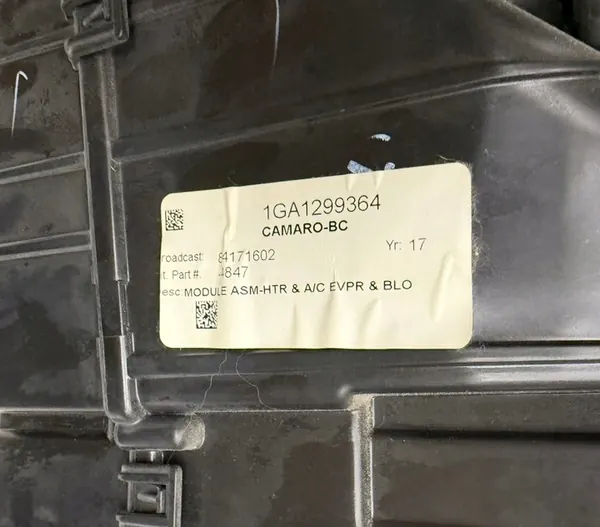 VENTILATEUR DE CHAUFFAGE CAMARO 2016 image 2