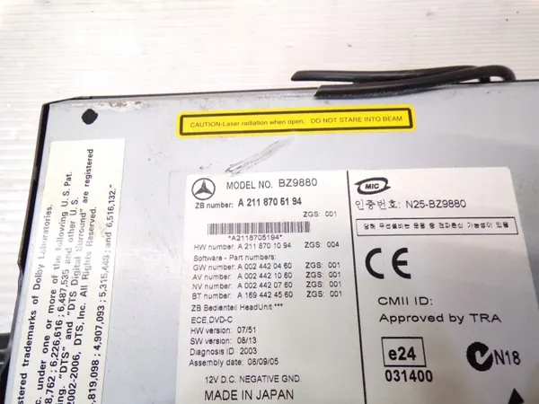 COMAND Navigationsradio OEM 2118705194 für Mercedes image 5
