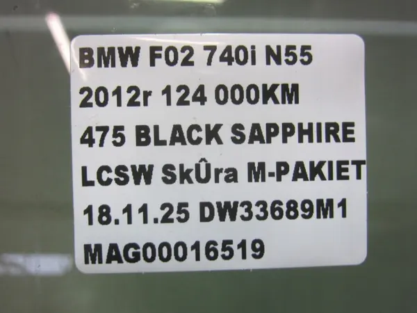 Vidrio Puerta Derecha Trasera BMW 7 F02 OEM 51357182094 image 7