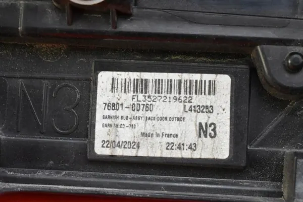 OEM 76801-0D760 Bakluckkant för Toyota Yaris Cross image 7