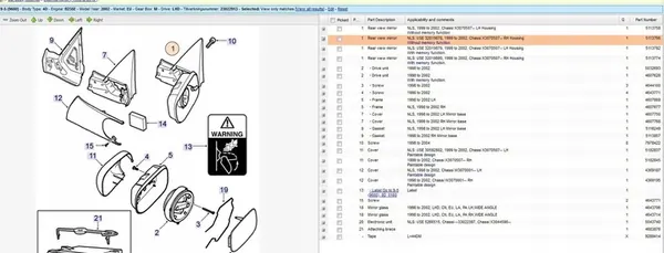 Oikea Peili Saab 9-5 (YS3E) 2002 OEM 5113766 image 5